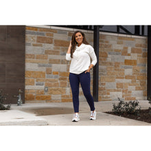 Load image into Gallery viewer, Navy FLEECE Full Length with Pocket Leggings  - Luxe Leggings by Julia Rose®
