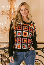 Load image into Gallery viewer, Granny Square Front Long Sleeve Top
