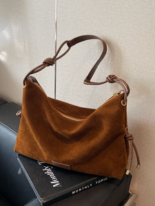 Suede Large Shoulder Bag (multiple color options)