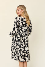 Load image into Gallery viewer, Printed Ruffle Hem Dress with Pocket
