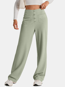 High Waist Wide Leg Pants (multiple color options)