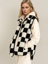 Load image into Gallery viewer, Zip Up Checkered Vest Cost
