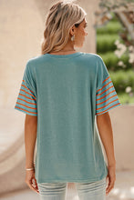 Load image into Gallery viewer, Striped Round Neck Short Sleeve T-Shirt
