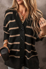 Load image into Gallery viewer, Striped Button Down Long Sleeve Cardigan
