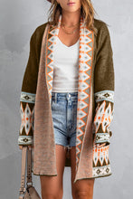 Load image into Gallery viewer, Geometric Open Front Long Sleeve Cardigan (multiple color options)
