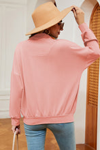 Load image into Gallery viewer, Half Zip Dropped Shoulder Sweatshirt (multiple color options)
