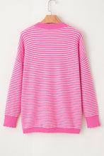 Load image into Gallery viewer, Striped V-Neck Dropped Shoulder Sweater (2 color options)
