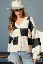 Load image into Gallery viewer, Checkered Dropped Shoulder Cardigan (2 color options)
