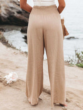 Load image into Gallery viewer, Smocked Waist Wide Leg Pants (multiple color options)
