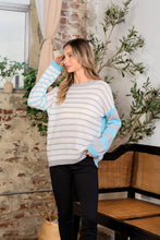 Load image into Gallery viewer, Striped Dropped Shoulder Sweater
