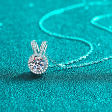 Load image into Gallery viewer, 1 Carat Moissanite Rabbit Ears Shape Pendant Necklace
