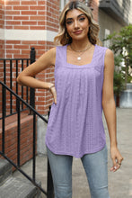 Load image into Gallery viewer, Eyelet Square Neck Tank (multiple color options)
