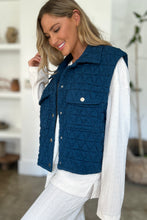 Load image into Gallery viewer, Pocketed Texture Snap Down Vest (multiple color options)
