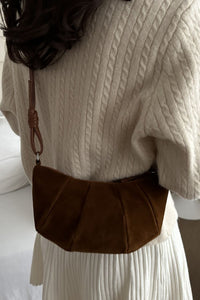 Suede Croissant Shape Shoulder Bag (multiple color options)