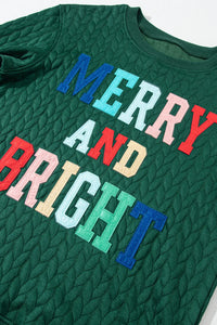 MERRY AND BRIGHT Cable Knit Pullover Sweatshirt (multiple color options)