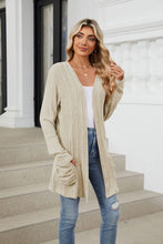 Load image into Gallery viewer, Pocketed Open Front Long Sleeve Cardigan (multiple color options)
