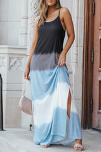 Load image into Gallery viewer, Slit Color Block Scoop Neck Maxi Cami Dress
