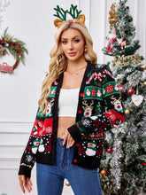 Load image into Gallery viewer, Reindeer Button Up Long Sleeve Cardigan (multiple color options)
