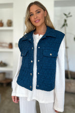 Load image into Gallery viewer, Pocketed Texture Snap Down Vest (multiple color options)
