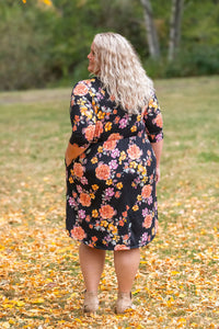 Taylor Dress in Black Fall Floral Mix