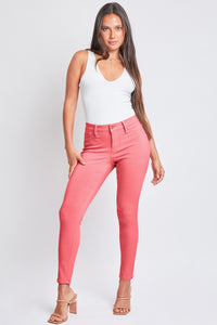 Hyperstretch Mid-Rise Skinny Jeans in Shell Pink