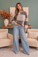 Load image into Gallery viewer, Thankful for Mixed Print Sweatshirt
