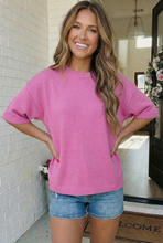 Load image into Gallery viewer, Pretty in Pink Oversized Knit Sweater
