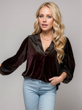 Load image into Gallery viewer, V-Neck Three-Quarter Sleeve Blouse (multiple color options)
