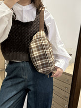 Load image into Gallery viewer, Plaid Adjustable Strap Crossbody Bag (multiple color options)
