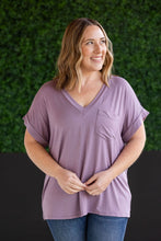 Load image into Gallery viewer, Sierra Pocket Short Sleeve Top in Dusty Purple
