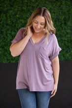 Load image into Gallery viewer, Sierra Pocket Short Sleeve Top in Dusty Purple
