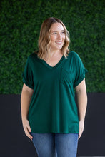 Load image into Gallery viewer, Sierra Pocket Short Sleeve Top in Hunter Green
