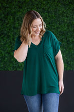 Load image into Gallery viewer, Sierra Pocket Short Sleeve Top in Hunter Green
