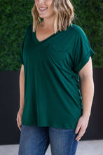 Load image into Gallery viewer, Sierra Pocket Short Sleeve Top in Hunter Green
