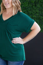 Load image into Gallery viewer, Sierra Pocket Short Sleeve Top in Hunter Green
