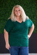 Load image into Gallery viewer, Sierra Pocket Short Sleeve Top in Hunter Green
