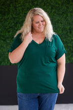 Load image into Gallery viewer, Sierra Pocket Short Sleeve Top in Hunter Green
