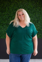 Load image into Gallery viewer, Sierra Pocket Short Sleeve Top in Hunter Green
