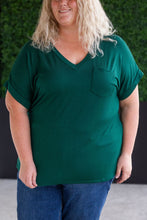 Load image into Gallery viewer, Sierra Pocket Short Sleeve Top in Hunter Green
