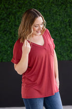 Load image into Gallery viewer, Sierra Pocket Short Sleeve Top in Terra Cotta
