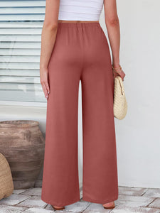 Elastic Waist Wide Leg Pants (multiple color options)