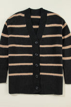 Load image into Gallery viewer, Striped Button Down Long Sleeve Cardigan
