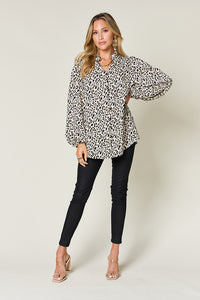 Leopard Long Sleeve Blouse (multiple color options)