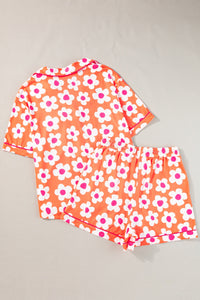 Flower Half Sleeve Top and Shorts Lounge/PJ Set  (multiple color options)