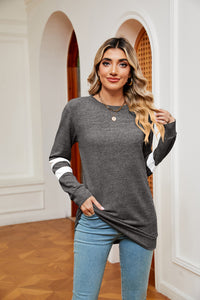 Round Neck Long Sleeve Top (multiple color options)