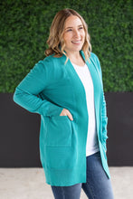 Load image into Gallery viewer, High Pocket Cardigan - Teal FINAL SALE
