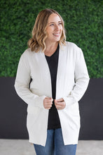 Load image into Gallery viewer, High Pocket Cardigan - White FINAL SALE
