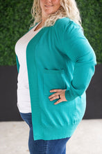 Load image into Gallery viewer, High Pocket Cardigan - Teal FINAL SALE
