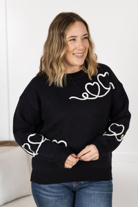 Black Hearts Sweater