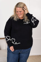 Load image into Gallery viewer, Black Hearts Sweater
